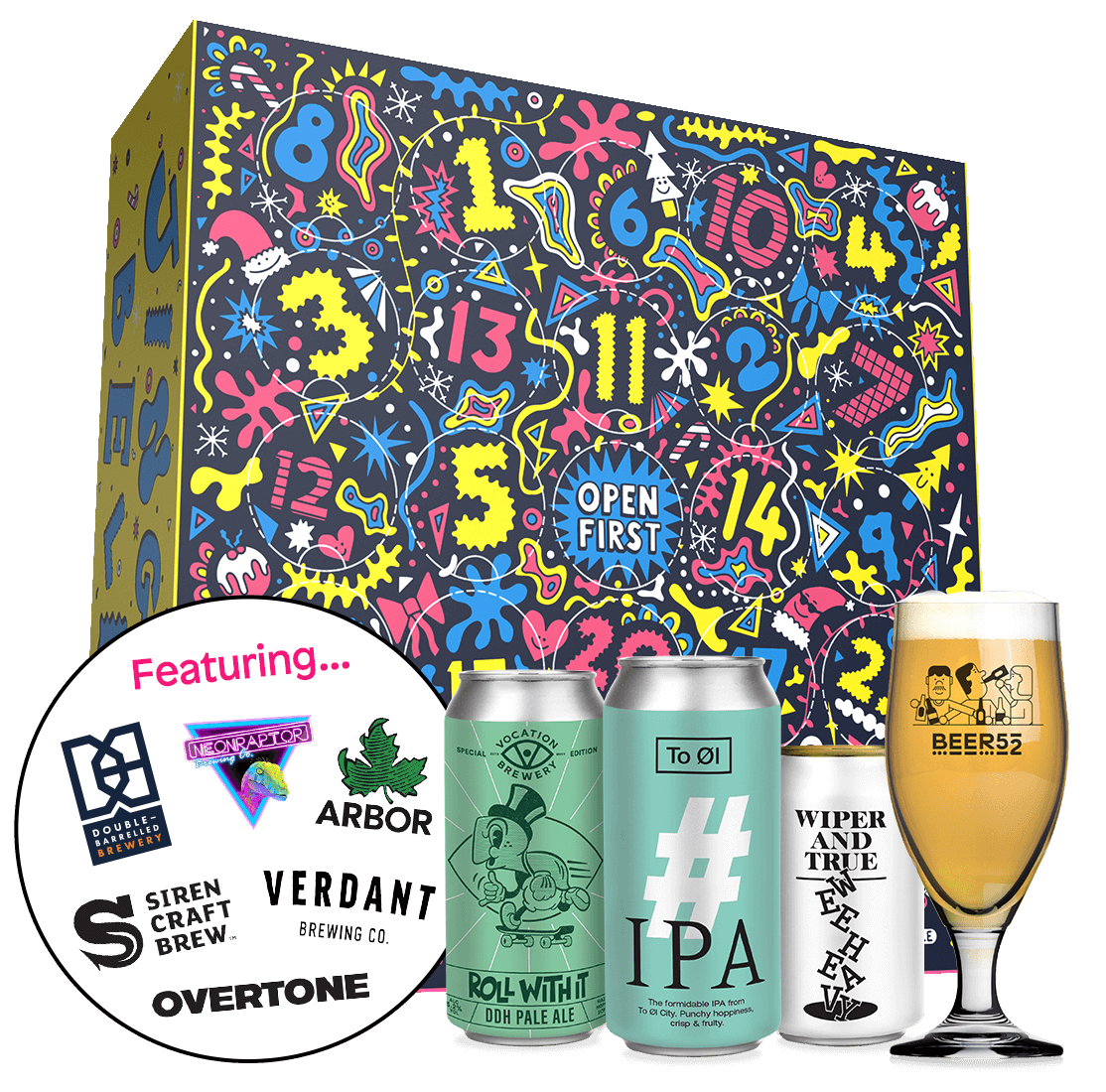 craft beer advent calendar box with logos
